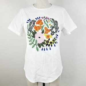 Roolee White Floral Embroidered Blouse